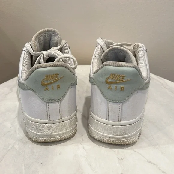 🔥Nike Air Force 1 White and Gold Sneakers🔥 - Picture 3 of 4